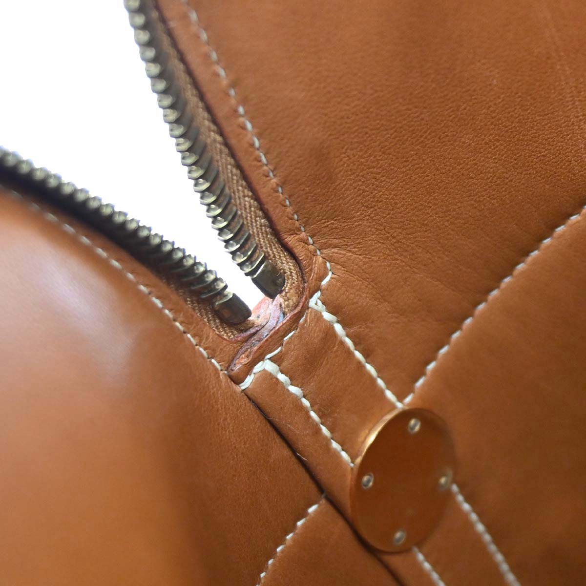 Hermes Gold Courchevel Bolide 35 Handbag
