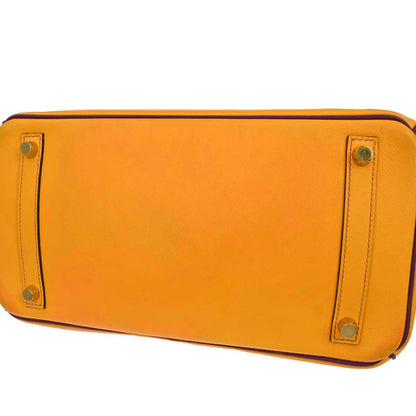 Hermes Jaune d'Or, Anemone Swift Birkin 30 Handbag
