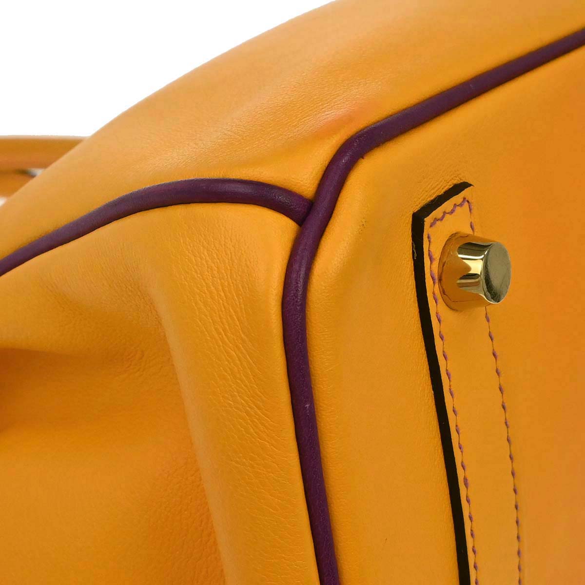 Hermes Jaune d'Or, Anemone Swift Birkin 30 Handbag