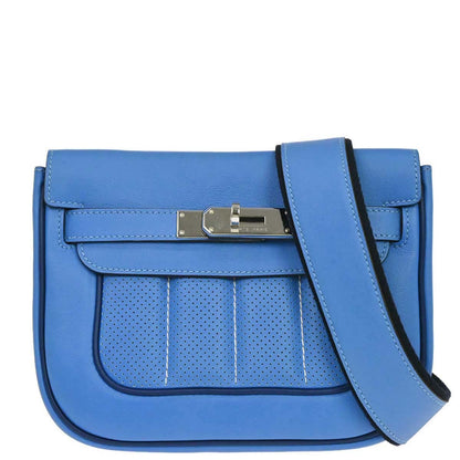 Hermes Bleu Paradis Swift Mini Berline Shoulder Bag