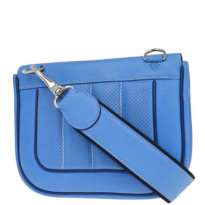 Hermes Bleu Paradis Swift Mini Berline Shoulder Bag