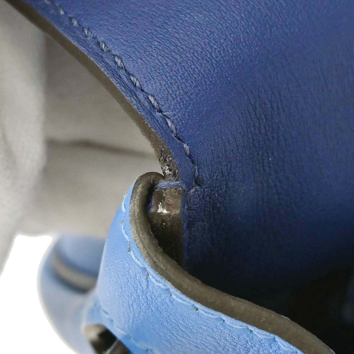 Hermes Bleu Paradis Swift Mini Berline Shoulder Bag