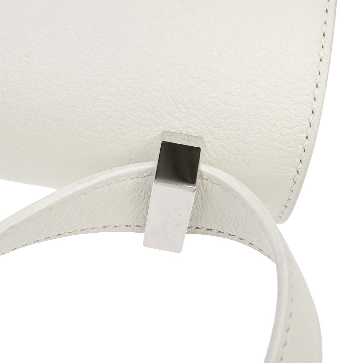 Hermes White Evercolor Constance 24 Shoulder Bag