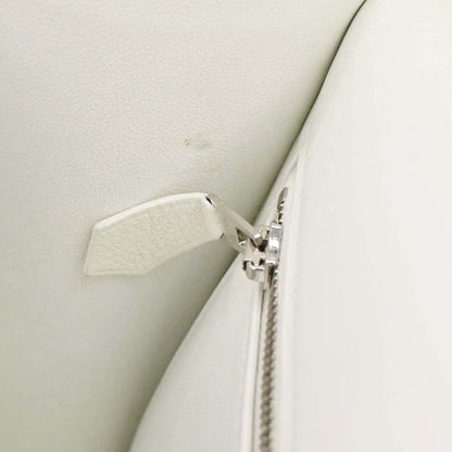 Hermes White Evercolor Constance 24 Shoulder Bag