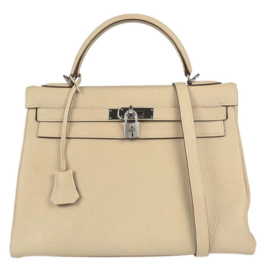 Hermes 2007 Pechemin Togo Kelly 32 Retourne 2way Shoulder Handbag