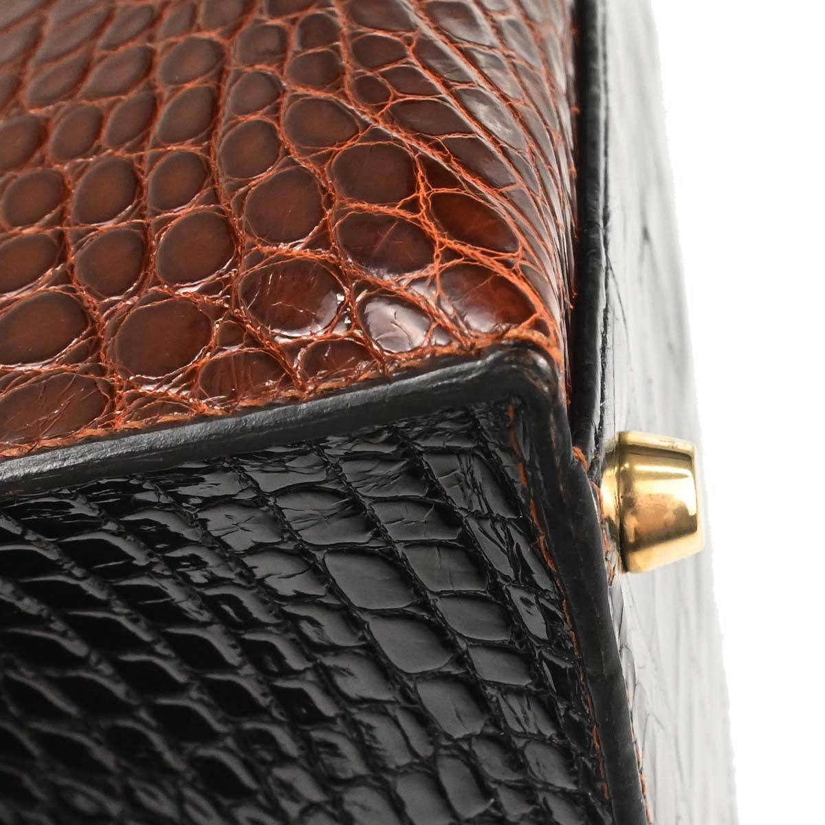Hermes * Miel Alligator Kelly 32 Sellier Shoulder Handbag