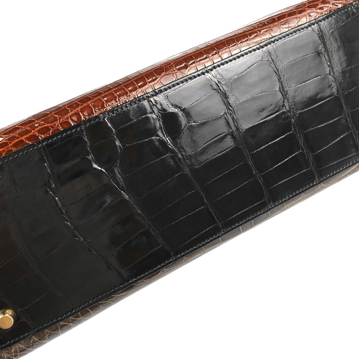 Hermes * Miel Alligator Kelly 32 Sellier Shoulder Handbag