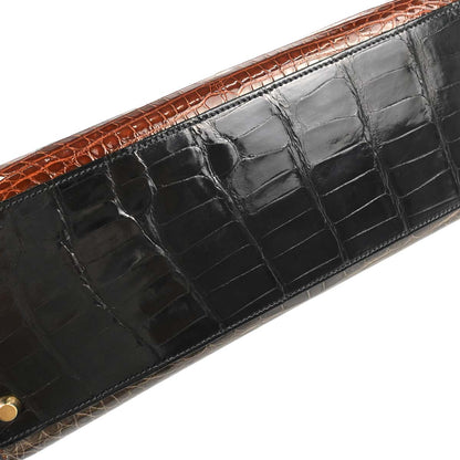 Hermes * Miel Alligator Kelly 32 Sellier Shoulder Handbag
