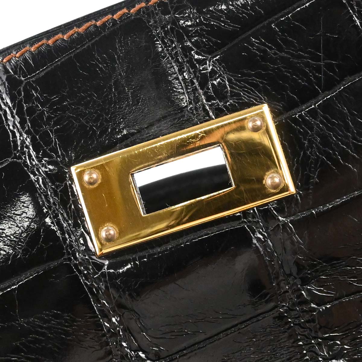 Hermes * Miel Alligator Kelly 32 Sellier Shoulder Handbag