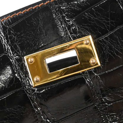 Hermes * Miel Alligator Kelly 32 Sellier Shoulder Handbag