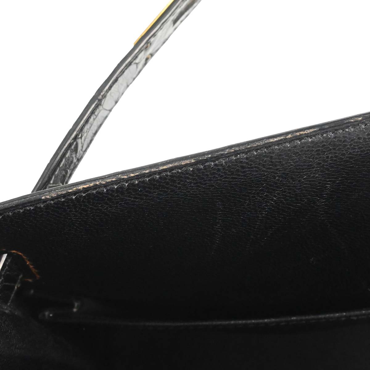 Hermes * Miel Alligator Kelly 32 Sellier Shoulder Handbag