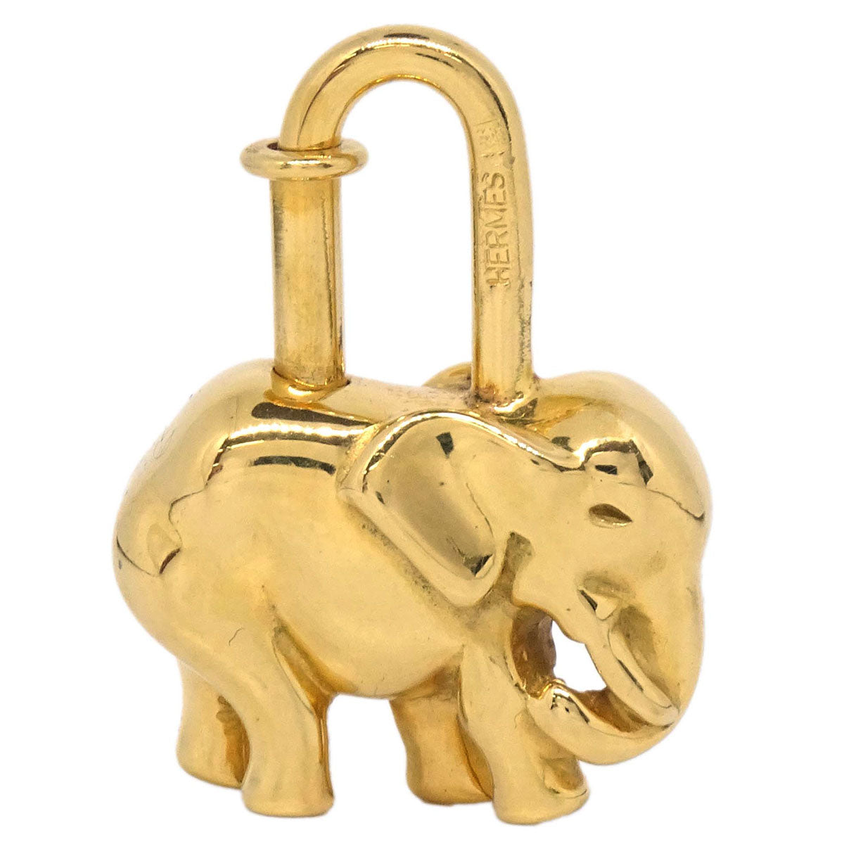 Hermes 1988 Elephant Cadena Gold Small Good