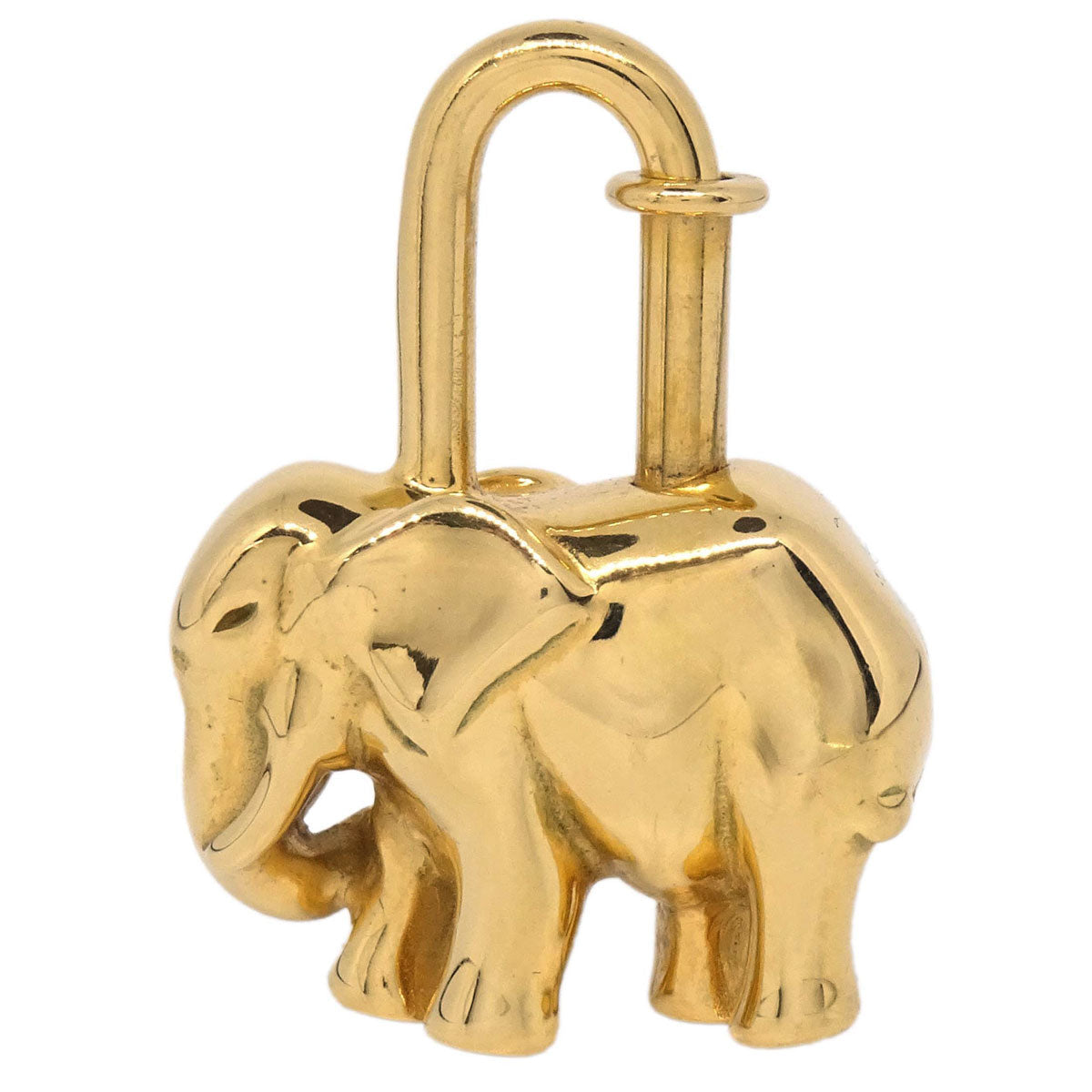Hermes 1988 Elephant Cadena Gold Small Good