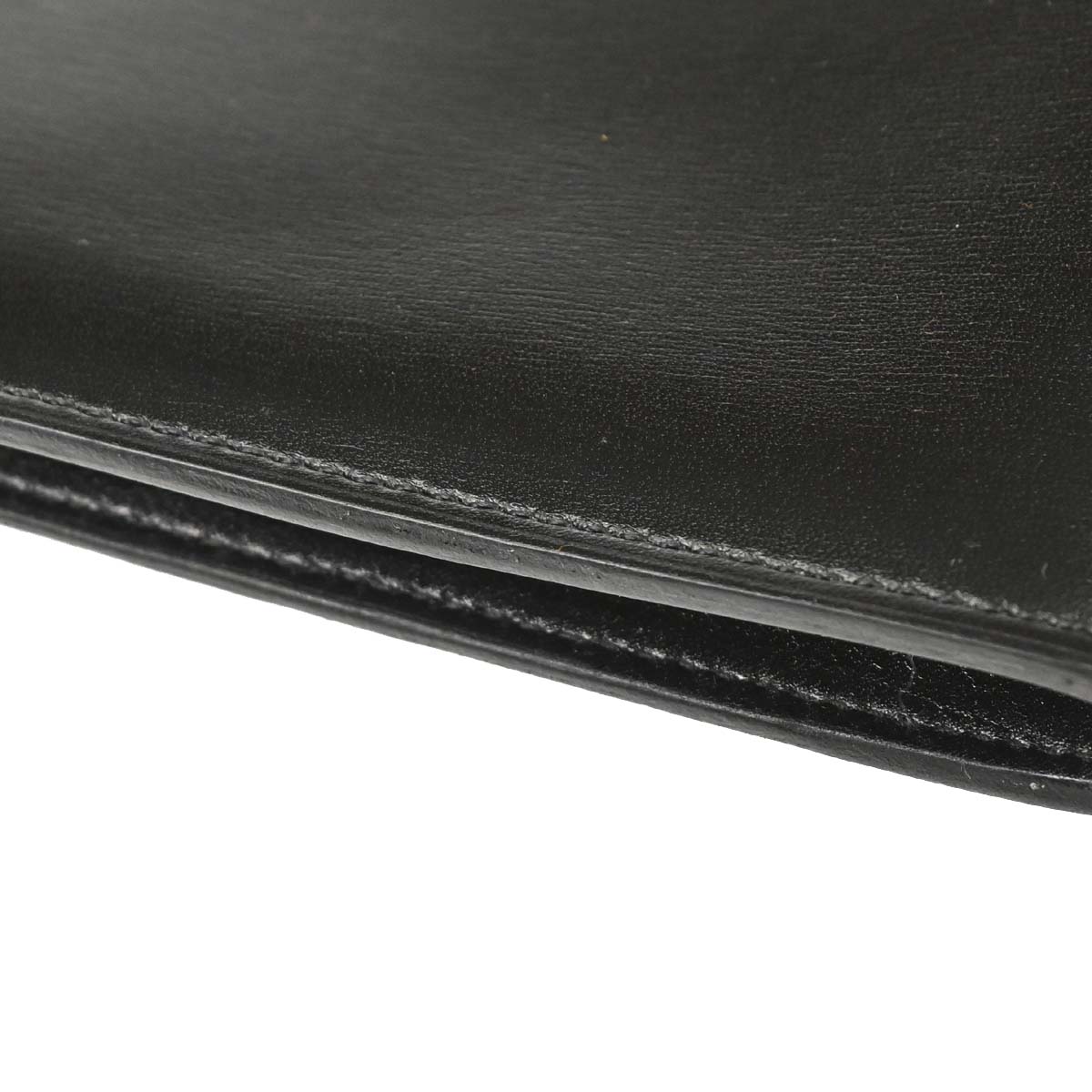 Hermes Black Box Calf Onimaitou Shoulder Bag Pochette