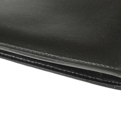 Hermes Black Box Calf Onimaitou Shoulder Bag Pochette