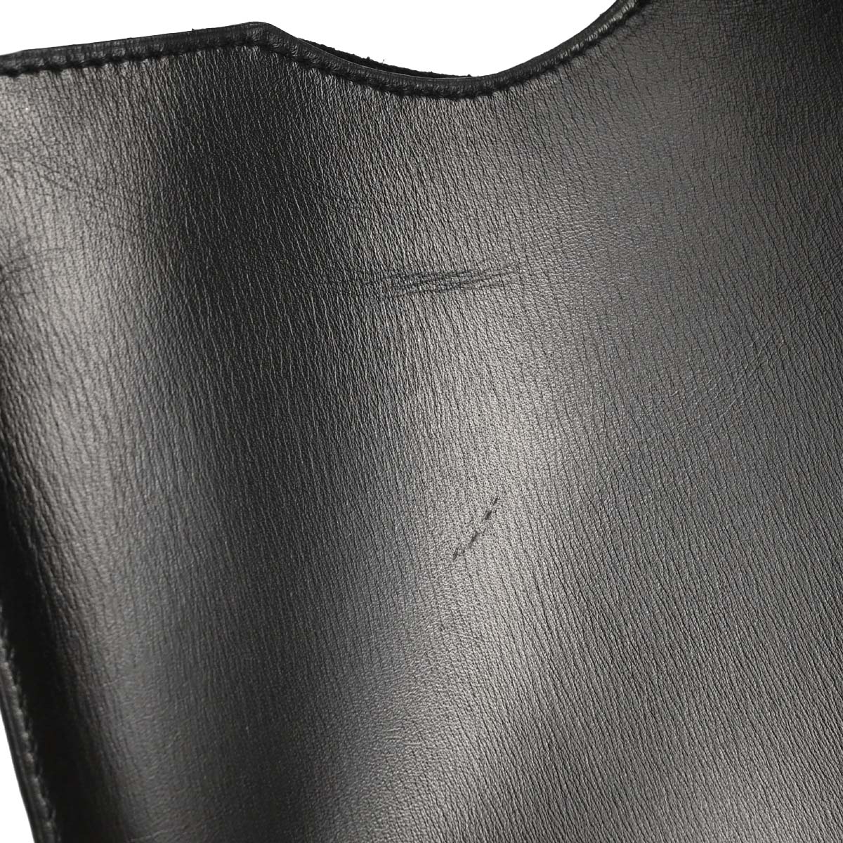 Hermes Black Box Calf Onimaitou Shoulder Bag Pochette