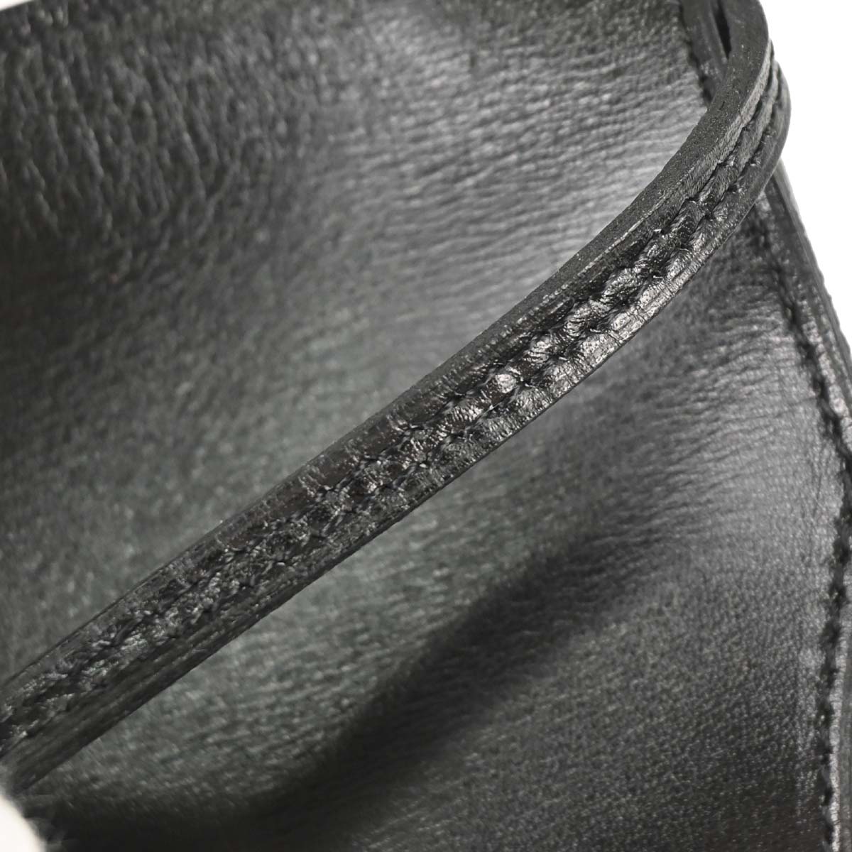 Hermes Black Box Calf Onimaitou Shoulder Bag Pochette