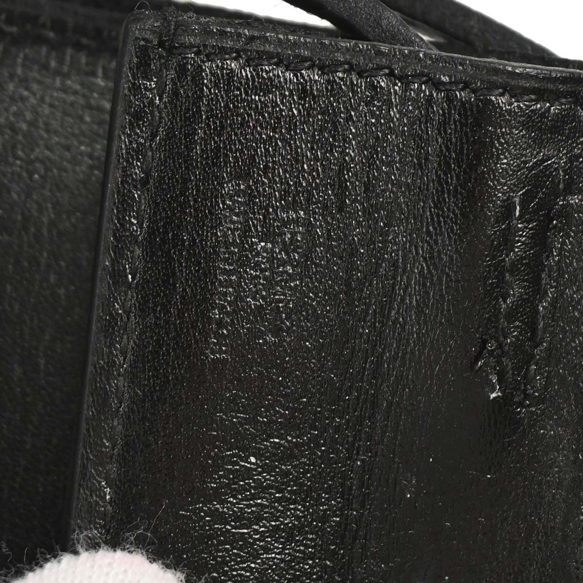 Hermes Black Box Calf Onimaitou Shoulder Bag Pochette