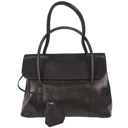 Hermes 2002 Martin Margiela Black Evercalf Initiale Bag
