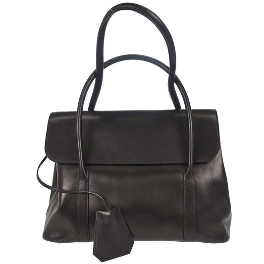 Hermes 2002 Martin Margiela Black Evercalf Initiale Bag
