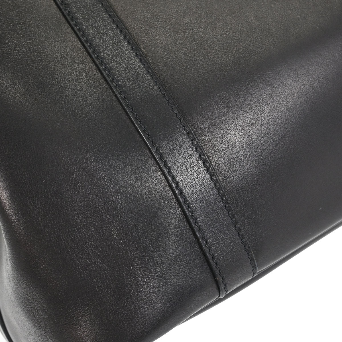 Hermes 2002 Martin Margiela Black Evercalf Initiale Bag