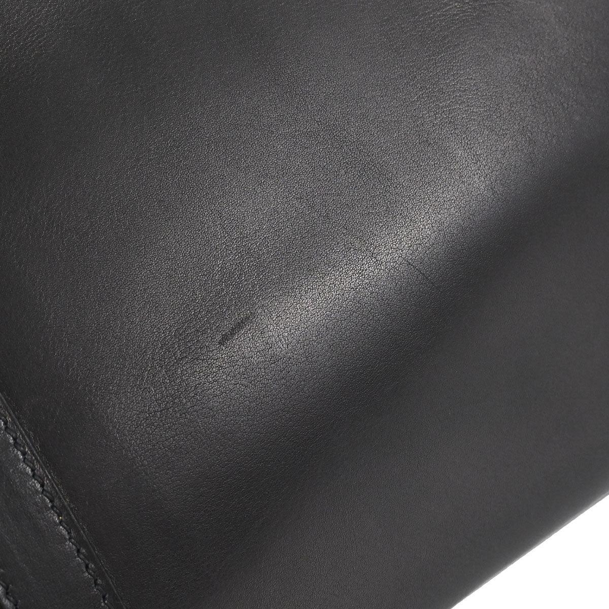 Hermes 2002 Martin Margiela Black Evercalf Initiale Bag