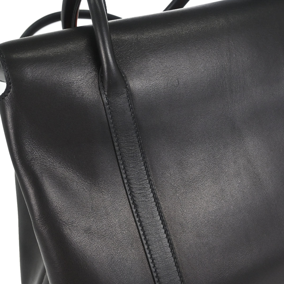 Hermes 2002 Martin Margiela Black Evercalf Initiale Bag