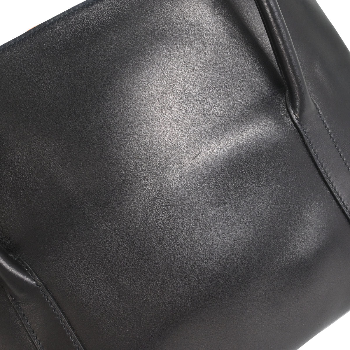 Hermes 2002 Martin Margiela Black Evercalf Initiale Bag