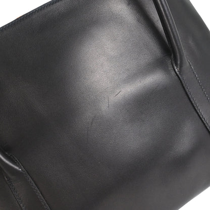 Hermes 2002 Martin Margiela Black Evercalf Initiale Bag