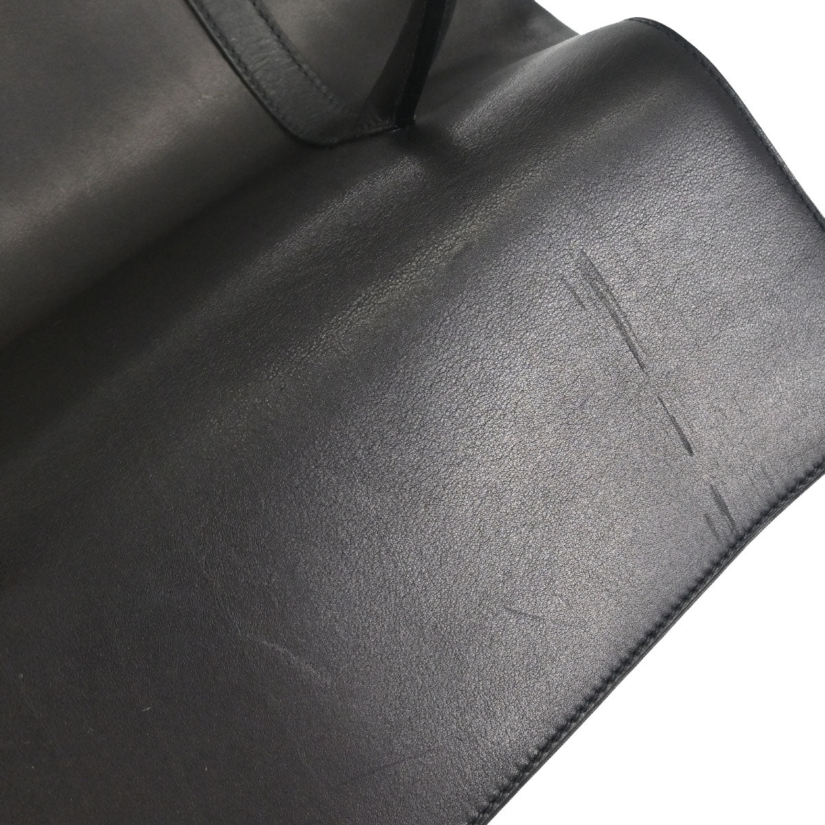Hermes 2002 Martin Margiela Black Evercalf Initiale Bag