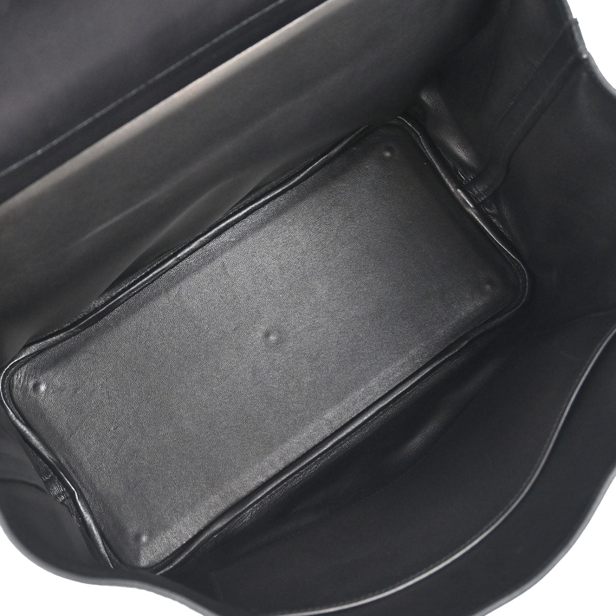 Hermes 2002 Martin Margiela Black Evercalf Initiale Bag