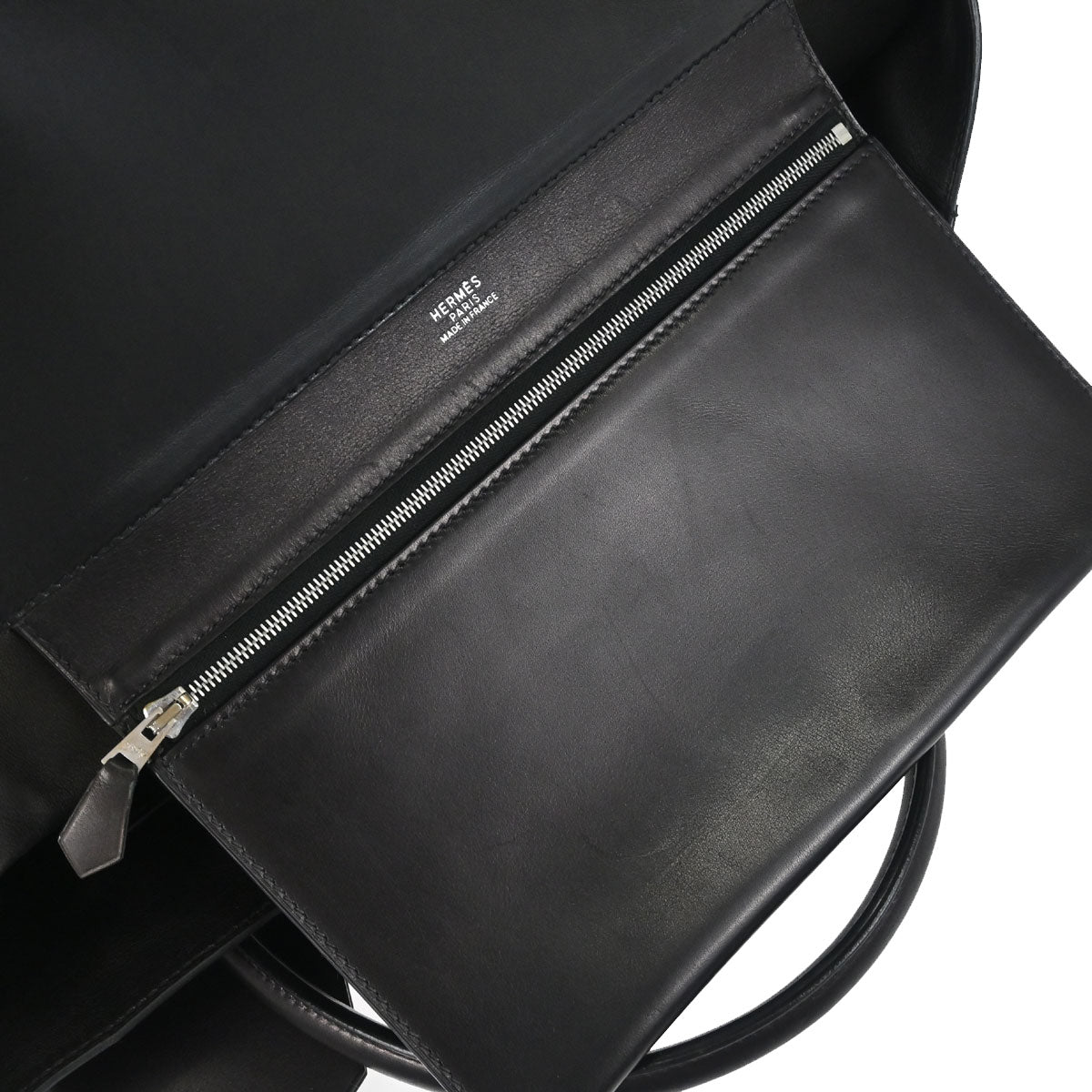 Hermes 2002 Martin Margiela Black Evercalf Initiale Bag