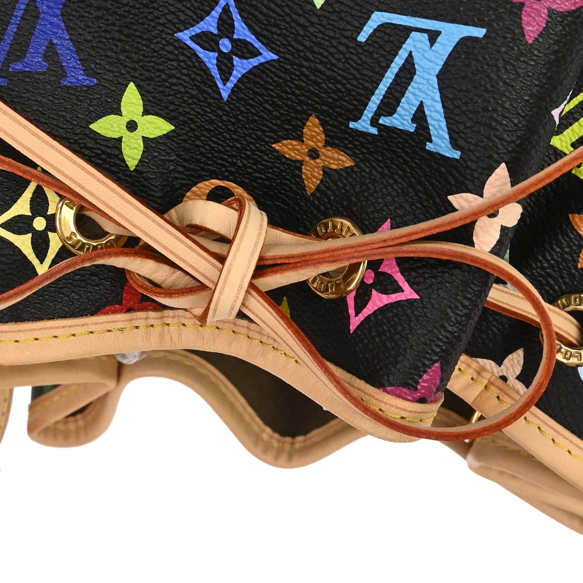 Louis Vuitton Black Monogram Multicolor Petite Noe Handbag M42230