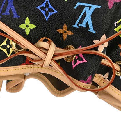 Louis Vuitton Black Monogram Multicolor Petite Noe Handbag M42230