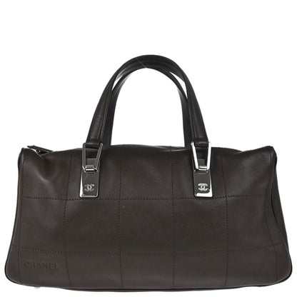 Chanel 2002-2003 Brown Lambskin Choco Bar Handbag