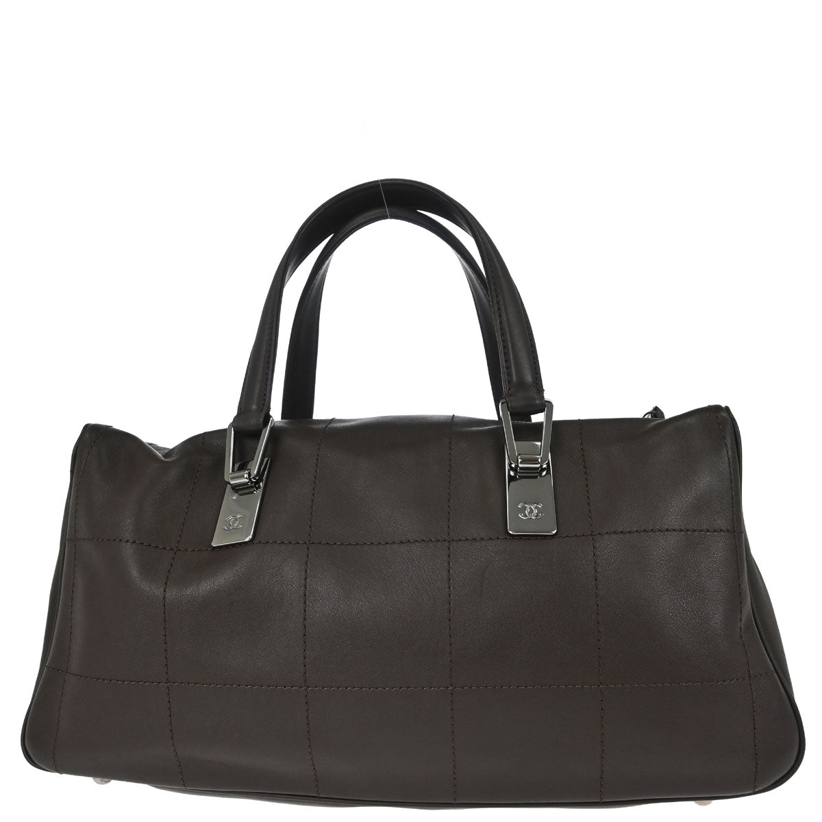 Chanel 2002-2003 Brown Lambskin Choco Bar Handbag