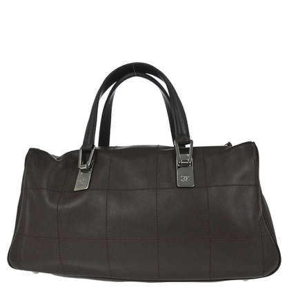 Chanel 2002-2003 Brown Lambskin Choco Bar Handbag