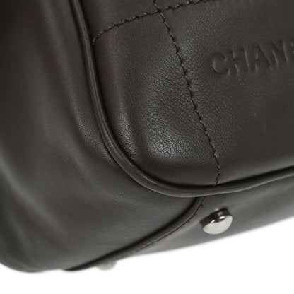 Chanel 2002-2003 Brown Lambskin Choco Bar Handbag