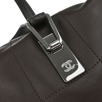 Chanel 2002-2003 Brown Lambskin Choco Bar Handbag