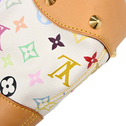 Louis Vuitton White Multicolor Judy GM 2way Shoulder Handbag M40253