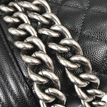 Boy Chanel 2019 Black Caviar Skin Small Chain Shoulder Bag