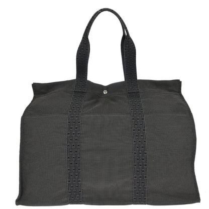 Hermes Gray Canvas Herline Tote TGM Handbag