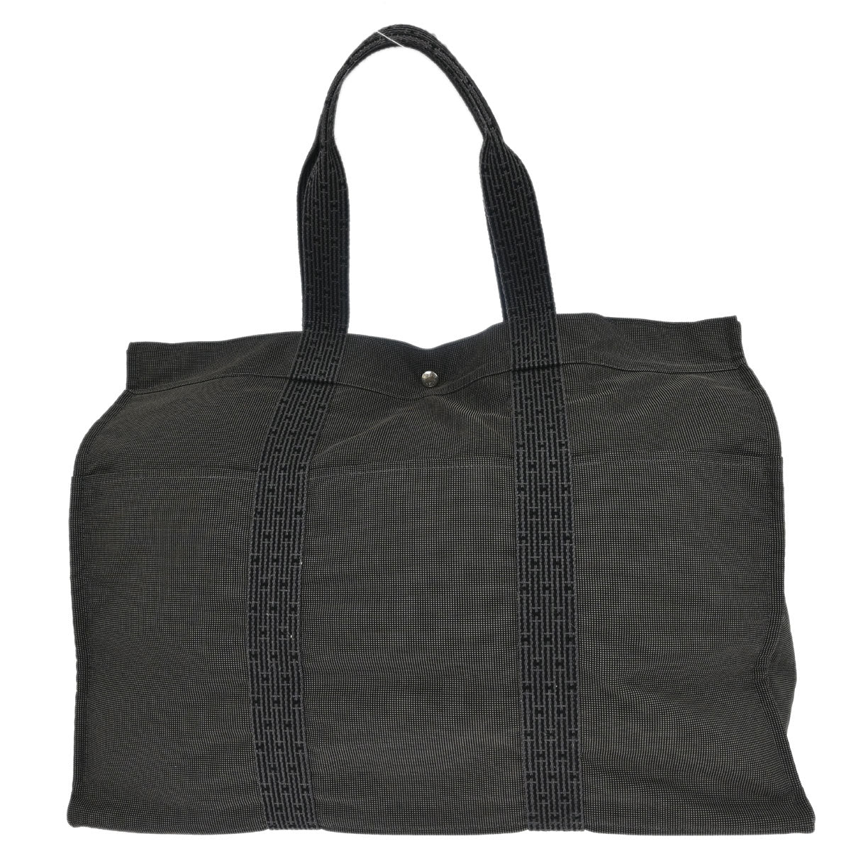Hermes Gray Canvas Herline Tote TGM Handbag