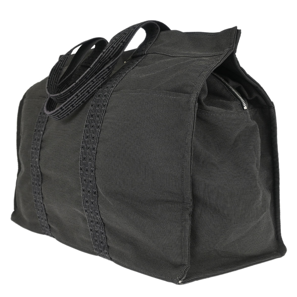 Hermes Gray Canvas Herline Tote TGM Handbag