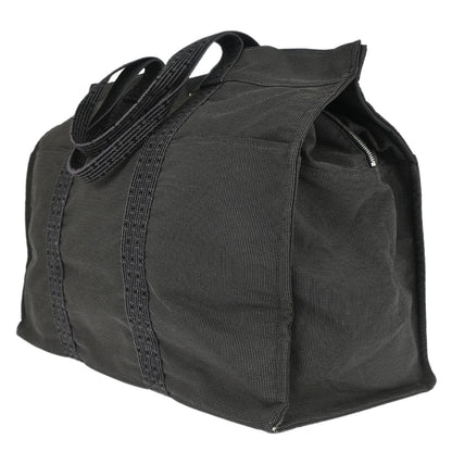Hermes Gray Canvas Herline Tote TGM Handbag