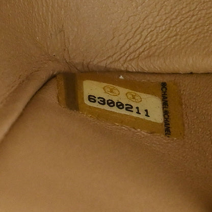 Chanel 2000-2002 Beige Caviar Skin Medium Classic Double Flap Shoulder Bag