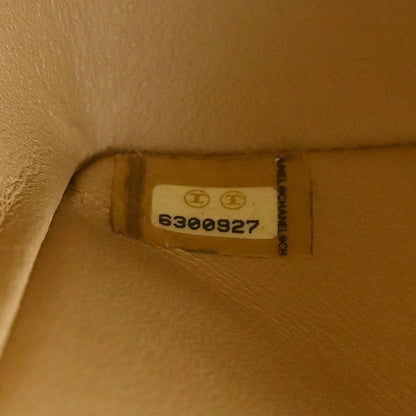 Chanel 2000-2002 Beige Caviar Skin Medium Classic Double Flap Shoulder Bag