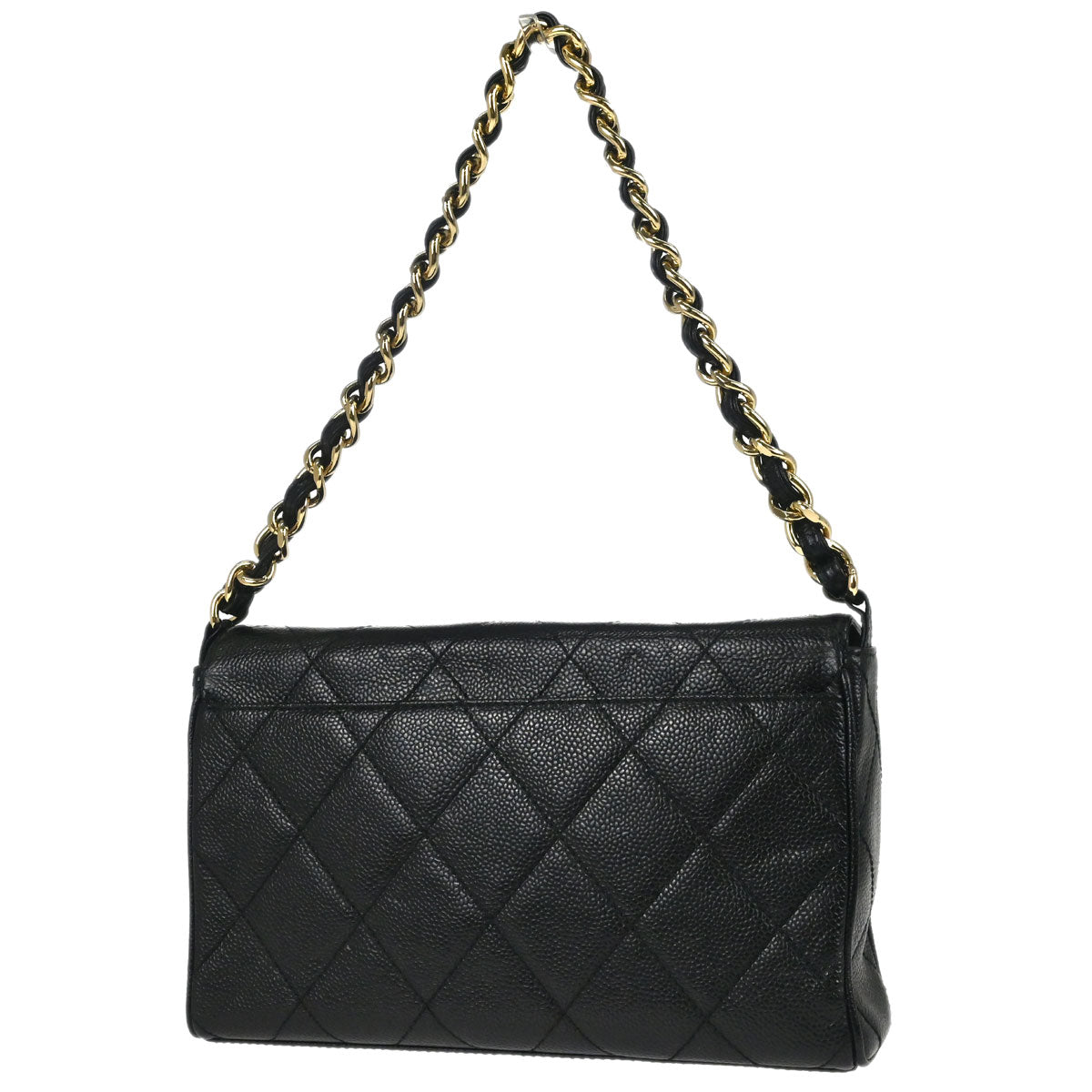 Chanel 2000-2002 Black Caviar Skin Handbag
