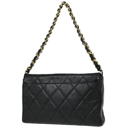 Chanel 2000-2002 Black Caviar Skin Handbag