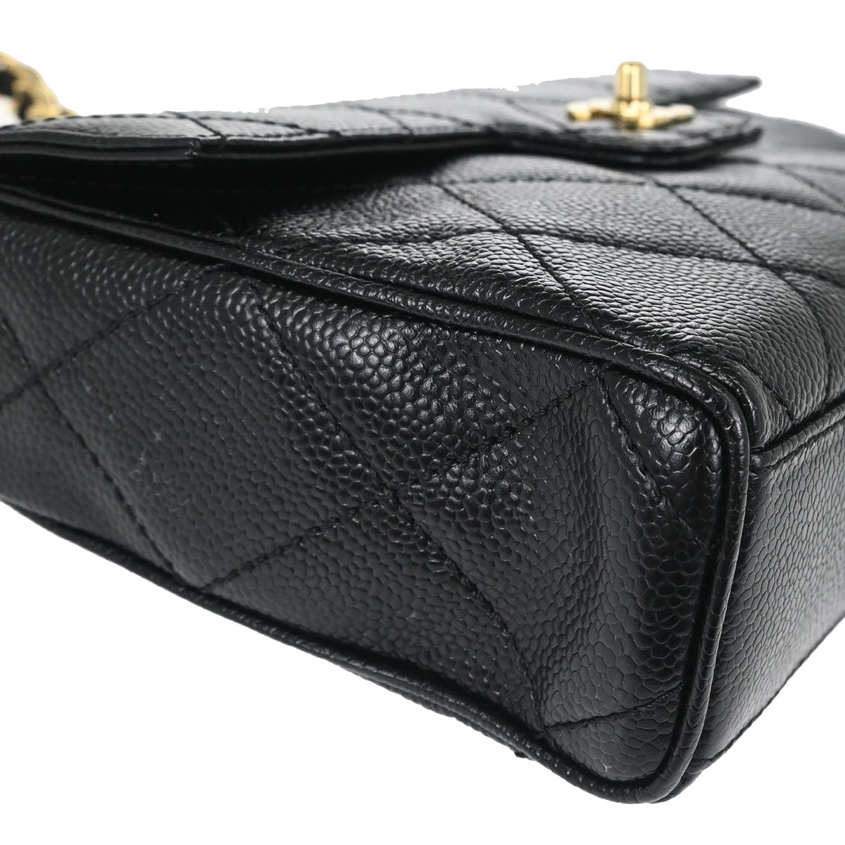 Chanel 2000-2002 Black Caviar Skin Handbag